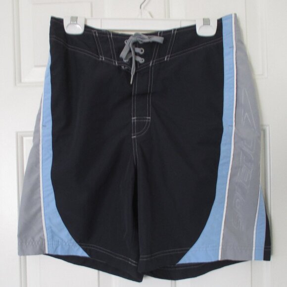 Speedo Mens Navy Blue Gray Mesh-lined Swim Board Short - Size 30W-32W or Small - Picture 3 of 4